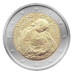 2 евро 2021 года Сан-Марино 450 лет со дня рождения Караваджо (BU)