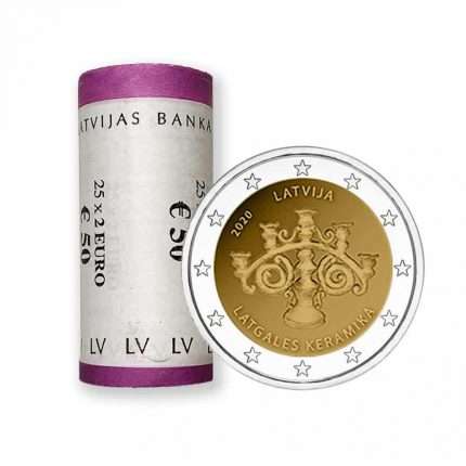 Roll 2 euro Latvia 2020 - Latgale Сeramics