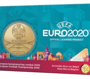 2.5 евро Бельгия 2021г. ЕВРО футбол 2020 BU