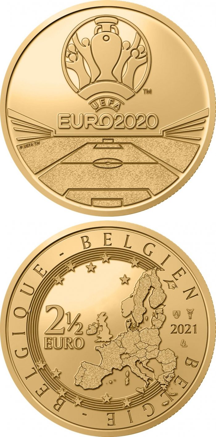 2,5 euro Belgio 2021 EURO 2020 BU - immagine 3