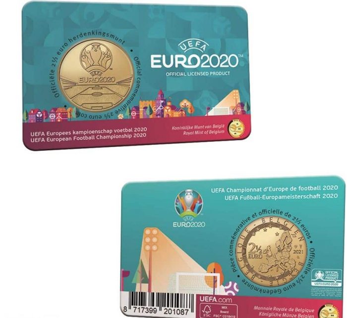 2,5 euro Belgio 2021 EURO 2020 BU - immagine 4