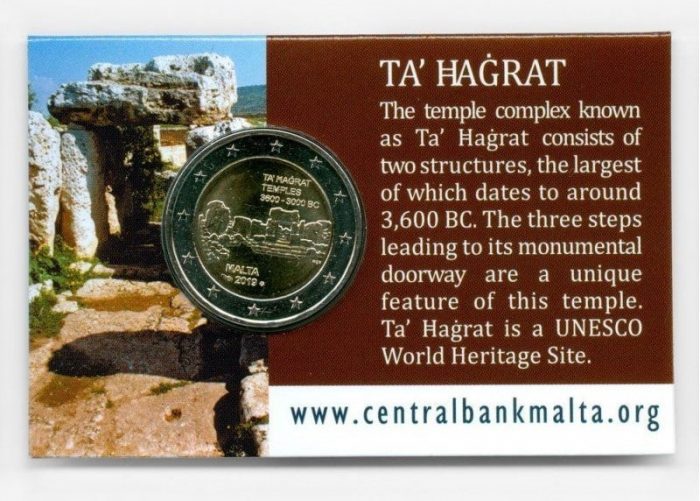 2 euros Malta 2019 - Templo Ta Hagrat (BU) - Imagen 3