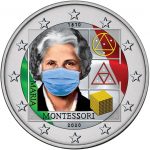 Moneda de Color 2 euro 2020 Italia - 150 aniversario del nacimiento de Maria Montessori