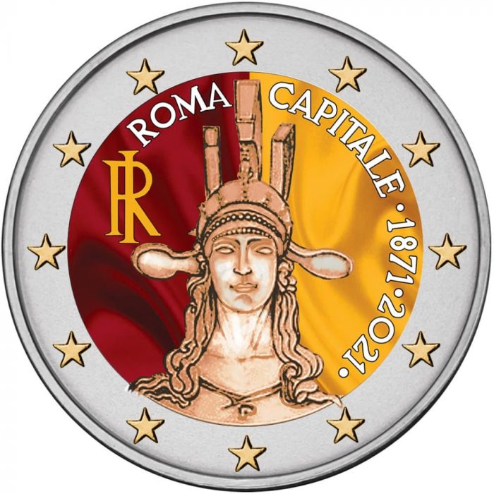 Moneda de color 2 euros 2021 Italia - 150 años de Roma como la capital de Italia - Imagen 1