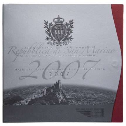 Pangakomplekt Euro 2007 San Marino BU + hõbe 5 eurot