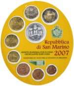 Pankkisarja Euro 2007 San Marino BU + hopea 5 euroa - Image 3