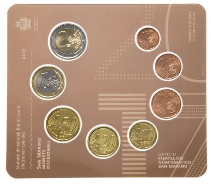 Банковский набор евро 2017 Сан Марино BU — изображение 4