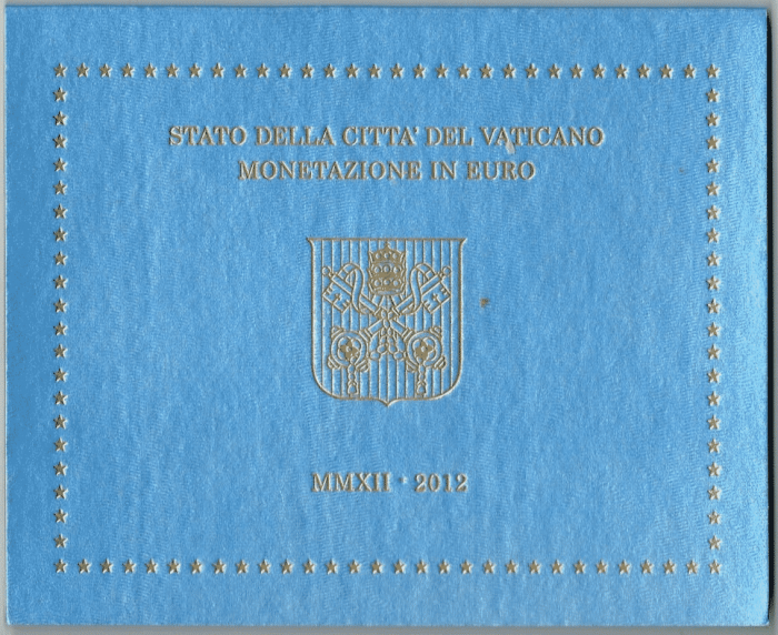 VATICAN 2012 1 Набор евро монет Ватикан 2012 года BU — изображение 2