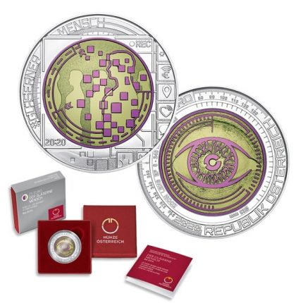 Серебро 25 евро Австрия 2020 г - Тотальная слежка