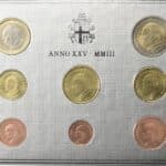 Набор евро монет Ватикан 2003 года BU