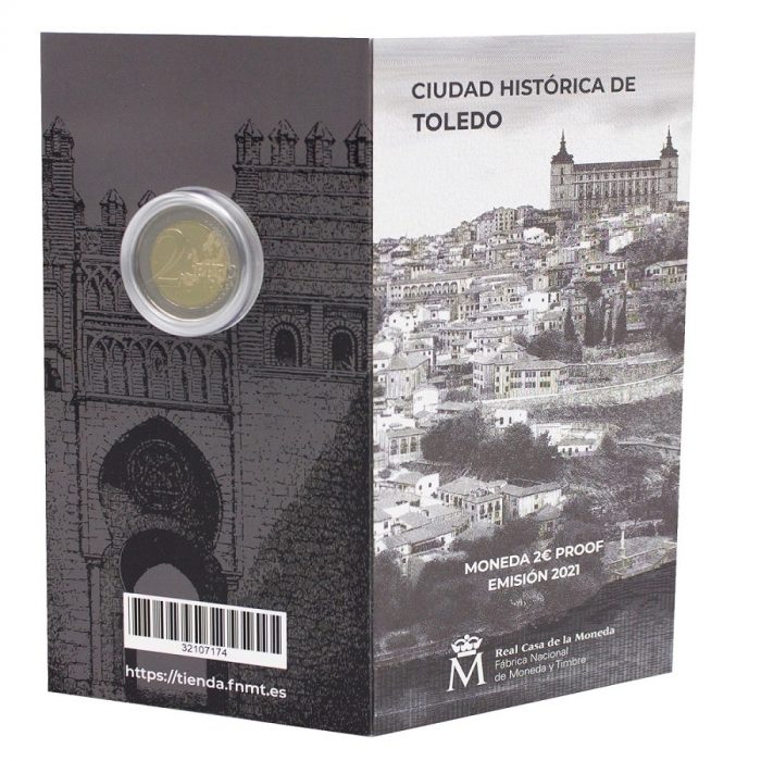 2 euro 2021. Hispaania. Ajalooline linn Toledo PROOF - Image 1