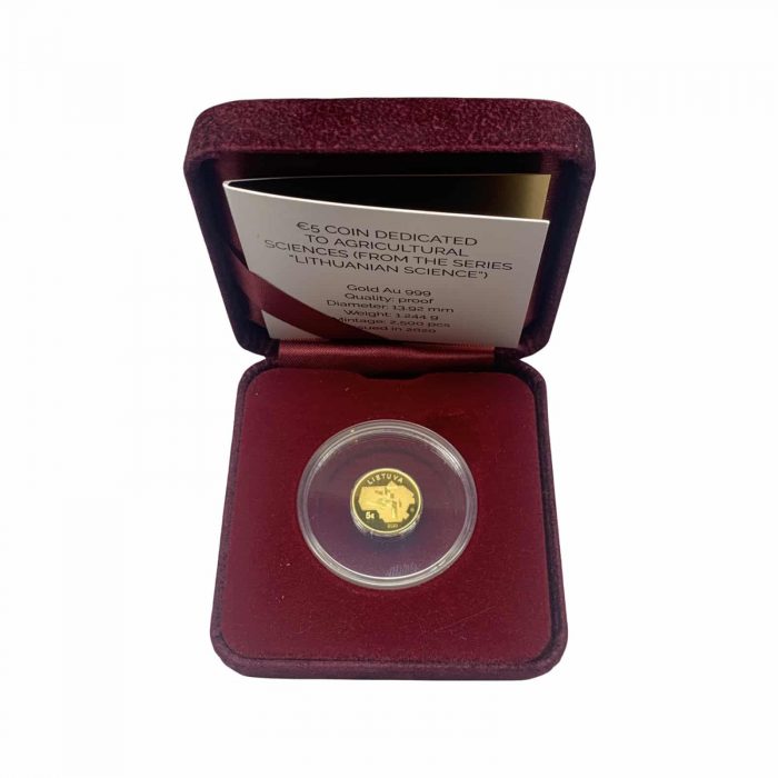 Oro 5 euros Lituania 2020 - Ciencias agrícolas - Imagen 2