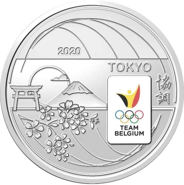 5 Euro Bélgica Juegos Olímpicos de Tokio 2021 - Moneda Nacional de Color Bélgica - Imagen 3