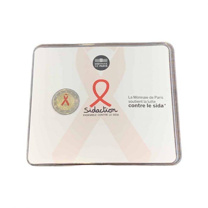 Coloreado 2 euros 2014 Francia - Día Mundial del SIDA BU - Imagen 1