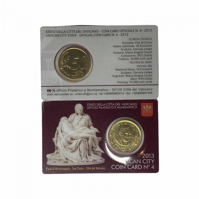 Vaticano 2013 4th 50 centesimi di euro Vaticano 2013 - Papa Benedetto Edizione n. 4 - immagine 1
