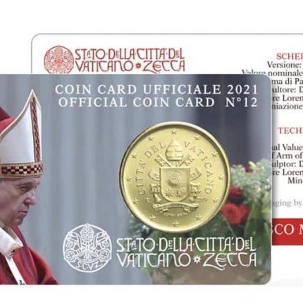 50 centesimi di euro Vaticano 2021 - Numero 12 di Papa Francesco