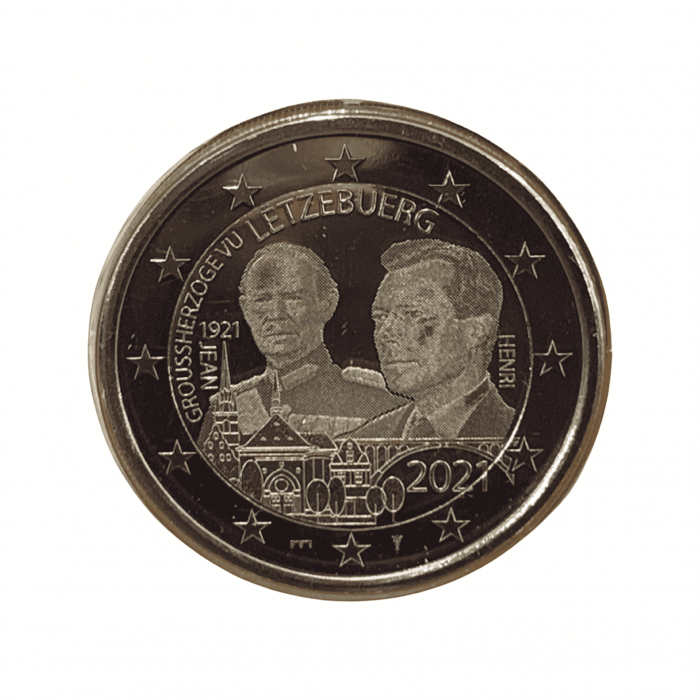 Bank set Euro Luxembourg 2021 BU + 2 euros - 100th anniversary of the birth of Grand Duke Jean - Image 2