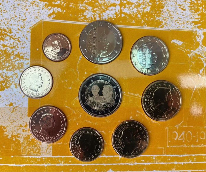 Bank set Euro Luxembourg 2021 BU + 2 euros - 100th anniversary of the birth of Grand Duke Jean - Image 1