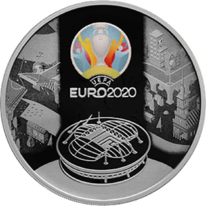 Silver 2021 Russia - 3 rubles "European Football Championship 2020 (UEFA EURO 2020)" - Image 1