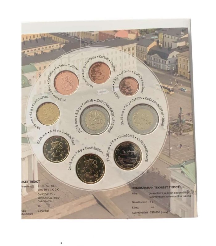 Banco de Finlandia 2021 1 Banca Euro 2021 Finlandia BU "Libertad de expresión" - Imagen 2