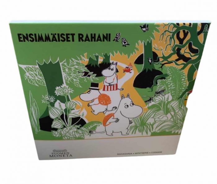Finlandia bank 2021 moomin trolls 1 Conjunto bancario Euro 2021 Finland Moomins - ENSIMMÄISET RAHANI (BU) - Imagen 1