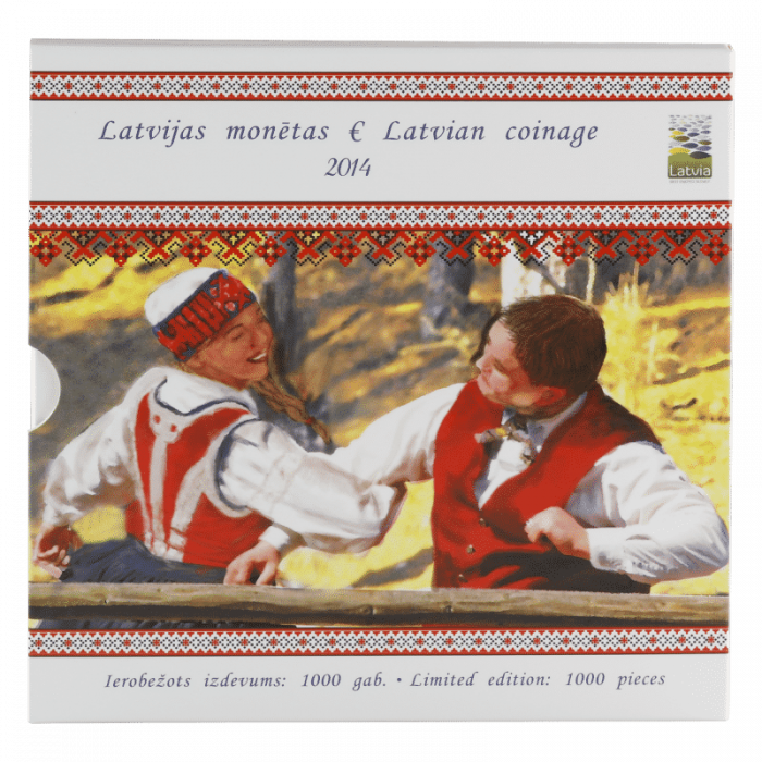 Банковский набор евро 2014 Латвия BU — изображение 2