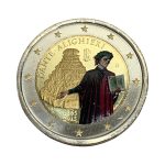 Цветная монета 2 евро 2015 года Италия - Данте Алигьери