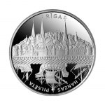Moneta d'argento 2011 Lettonia 1 lats "Città anseatiche - Riga"