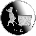 Серебряная монета 2013 Латвия 1 лат "Ребёнок"