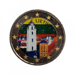 Moneda 2 euro coloreada 2017 Lituania - Vilnius