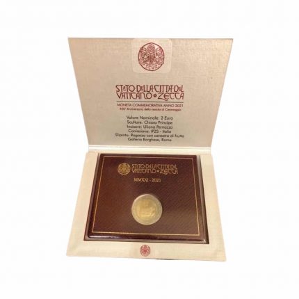 2 euro Vaticano 2021 - 450° anniversario della nascita di Caravaggio BU