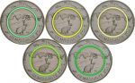5 Euro Saksa 2019 - Lämpötila -alue (5 kirjainta A, D, F, G, J)