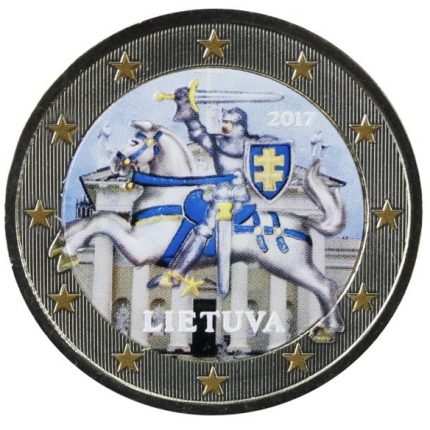 Цветная монета 2 евро 2017 года Литва - Регулярная