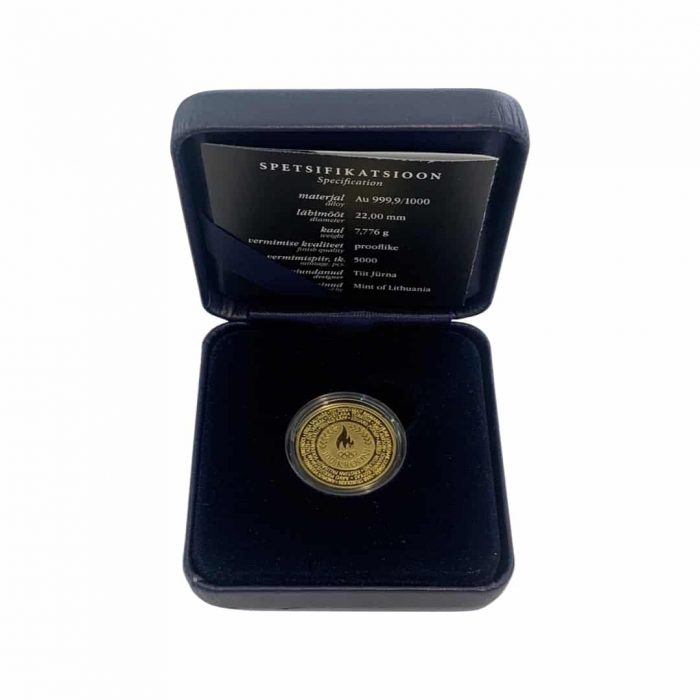 Золотая монета 100 крон Эстония 2004 - Эстонские Олимпийские золотые медалисты — изображение 2