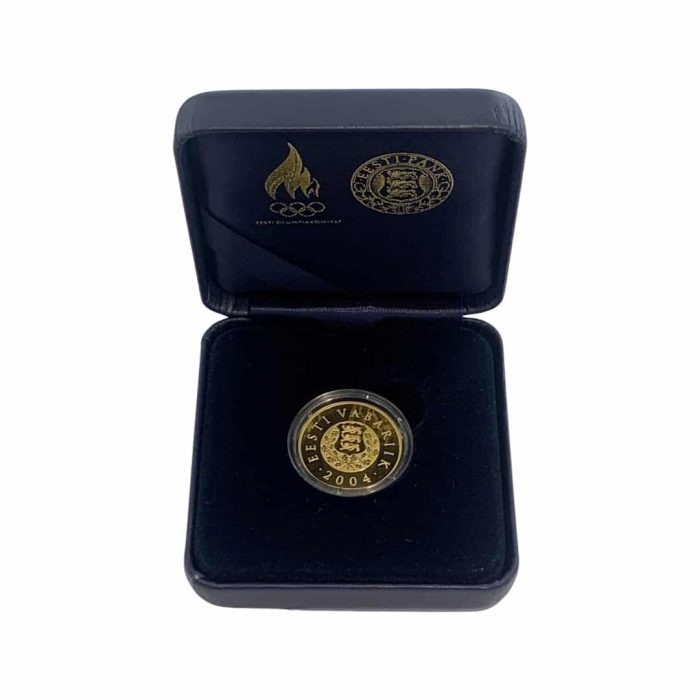 Золотая монета 100 крон Эстония 2004 - Эстонские Олимпийские золотые медалисты — изображение 3