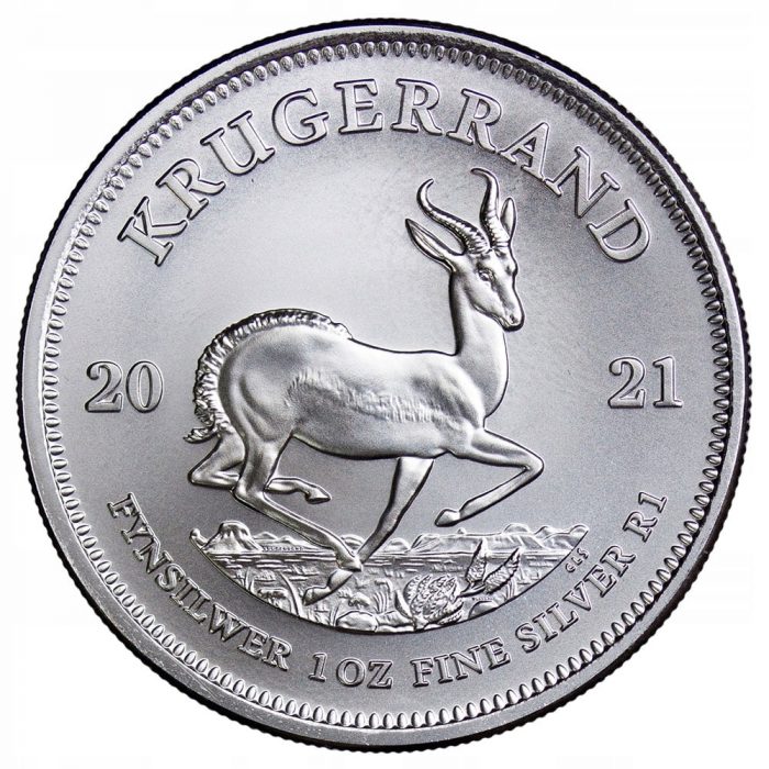 Hopeakolikko 1 rand Etelä-Afrikka 2021 - Krugerrand - Image 1
