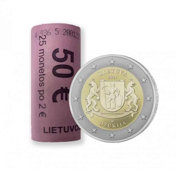 coins-rolls51142422 Rollo 2 euros Lituania 2021 - Dzukia - Imagen 1