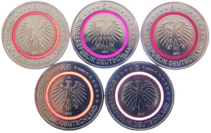 5 euro Saksamaa 2017 - troopiline tsoon (komplekt 5 tähte A, D, F, G, J) - Image 2