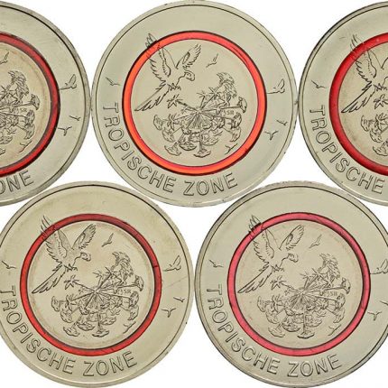 5 euro Saksamaa 2017 - troopiline tsoon (komplekt 5 tähte A, D, F, G, J)