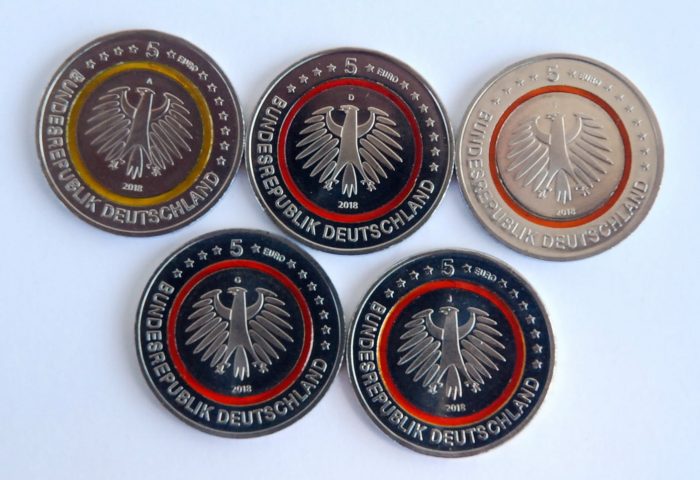 5 Euro Germania 2018 - Subtropicale (set di 5 lettere A, D, F, G, J) - immagine 2