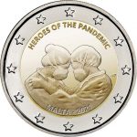 2 евро 2021 Мальта - Герои пандемии BU — изображение 2