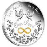 Серебряная монета 1 доллар Австралия 2021 - Одна любовь