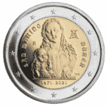 2 евро 2021 года Сан-Марино  - 550 лет со дня рождения Альбрехта Дюрера (BU)