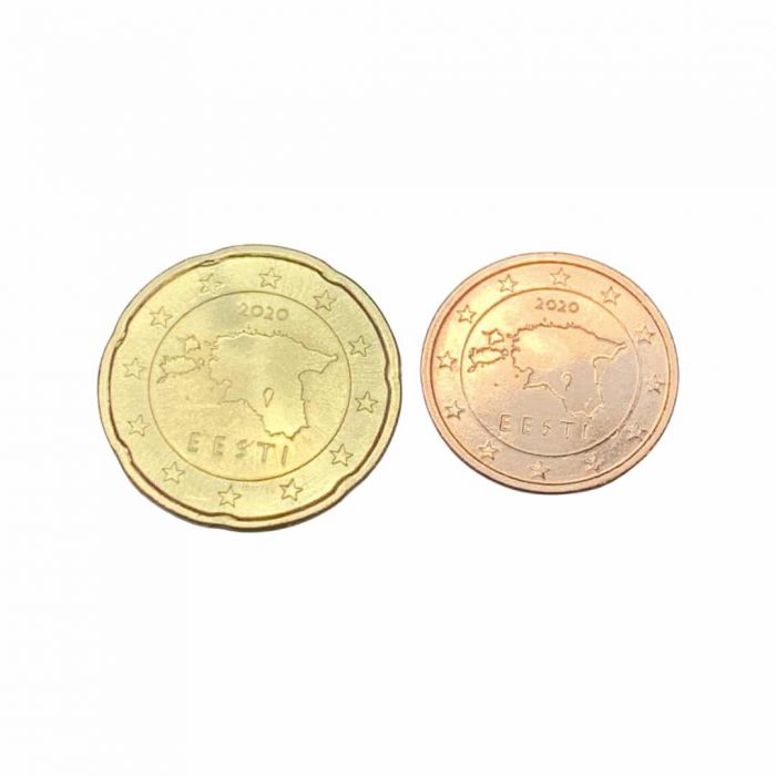 Eesti seab aastaks 2020 Eesti 2020 euromüntide komplekt - 20 ja 2 senti - Image 1