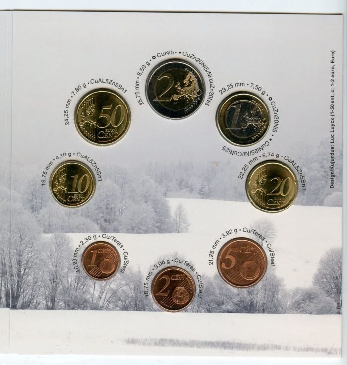 Set Banco Euro Estonia 2011 FDC - immagine 3