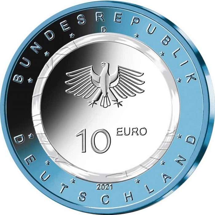 10 euros Alemania 2021 - Movimientos aéreos: Sobre el agua - Imagen 2