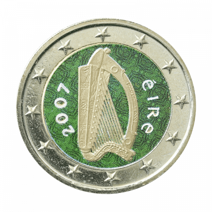 ireland-2-euro-2007-circulation-coin-colored Colored coin 2 euro 2007 Ireland - regular issue - Image 1