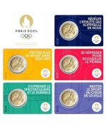 2 euro France 2021 - Transfer of the Olympic flag (BU) (5 colors)