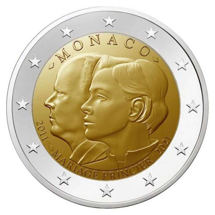 2021 1 2 euron Monaco 2021 - Prinssi Albertin ja Charlenen 10-vuotis hääpäivä (PROOF) - Image 2