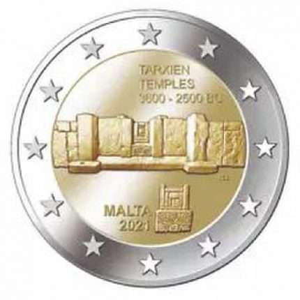 2 euro 2021 Malta - Tempio di Tarshien